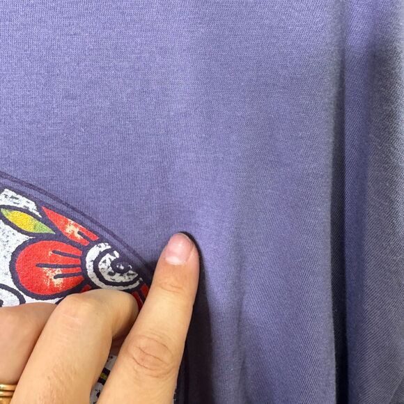 Hasta‎ Siempre Sugar Skull Graphic Tee Purple Large Day of the Dead Goth - Picture 3 of 7